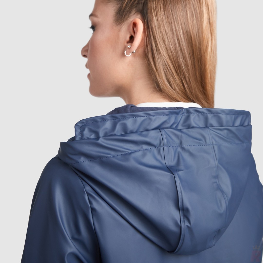 Chubasquero Impermeable Entallado Capucha Mujer...