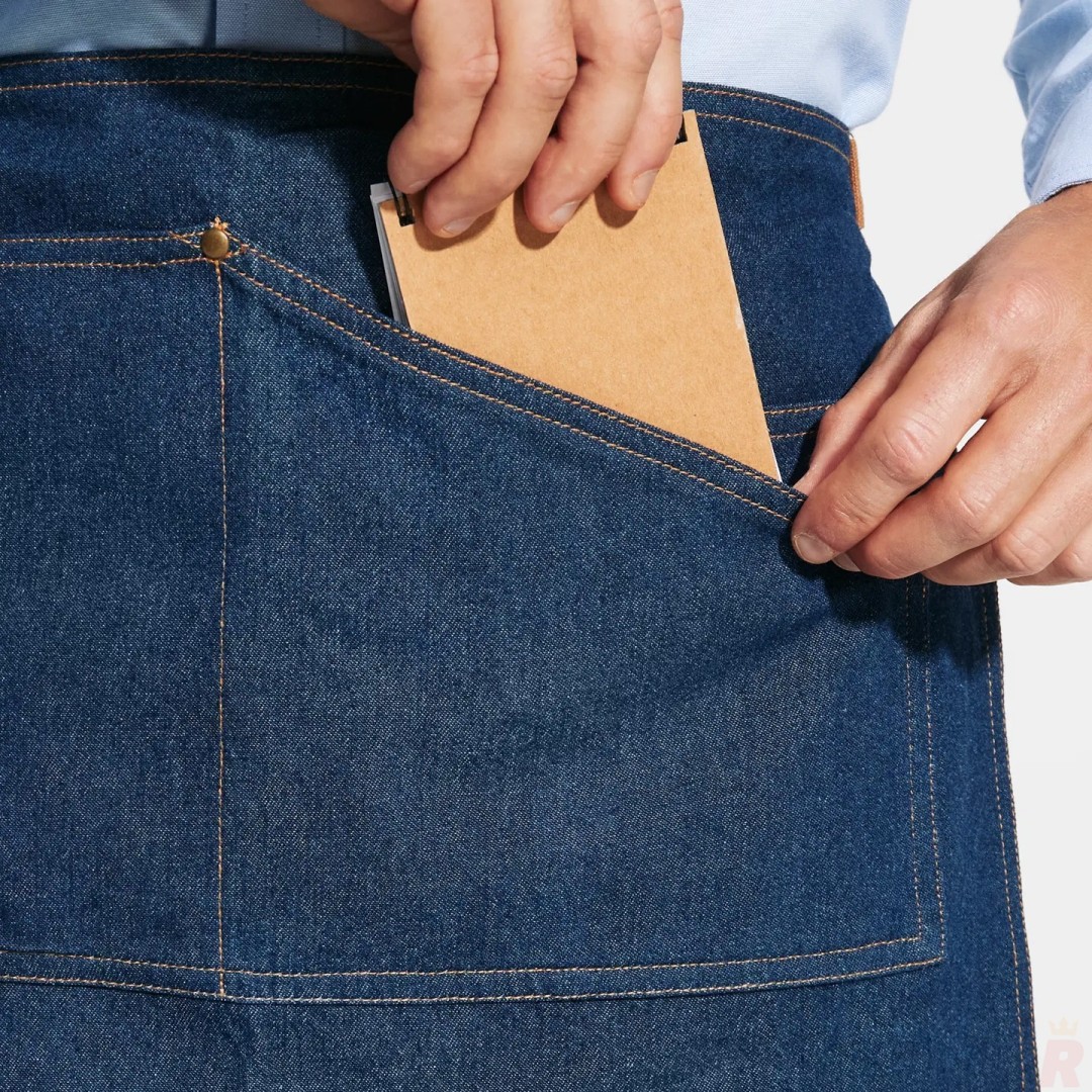 Delantal Vaquero Corto Unisex 100% Algodón DACOSTA