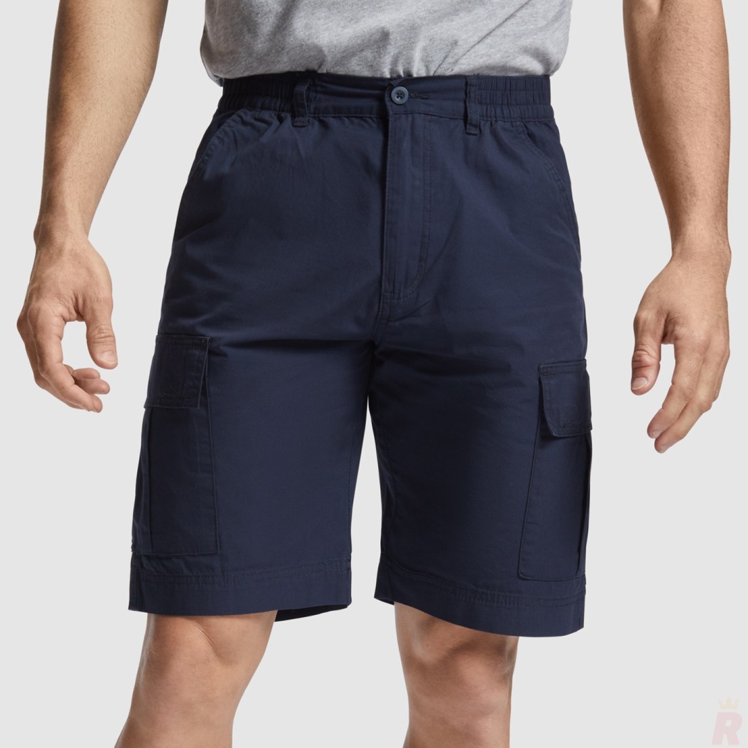 Pantalón Corto Bermuda Bolsillos Hombre 100%...
