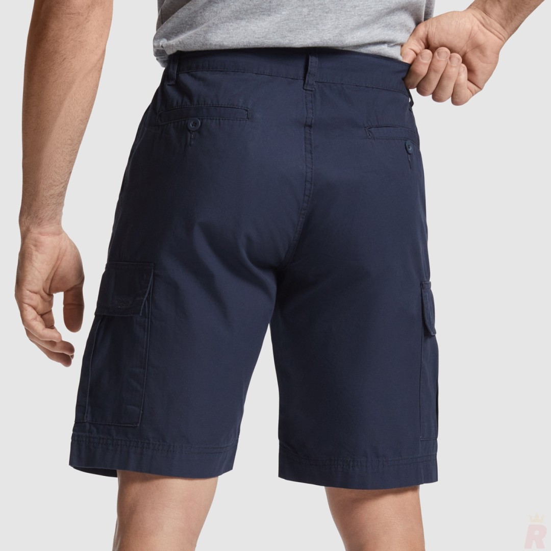 Pantalón Corto Bermuda Bolsillos Hombre 100%...