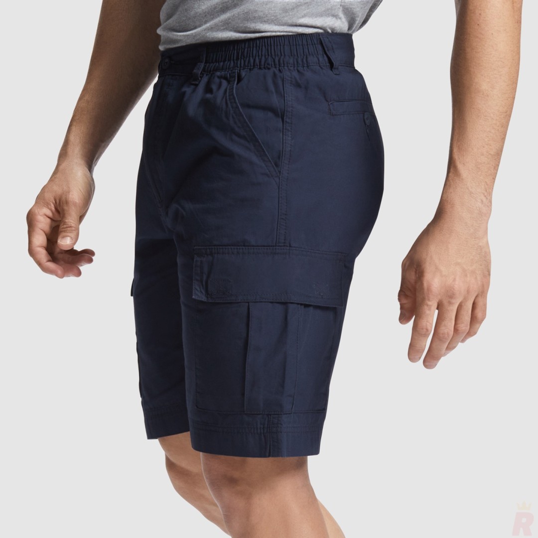 Pantalón Corto Bermuda Bolsillos Hombre 100%...
