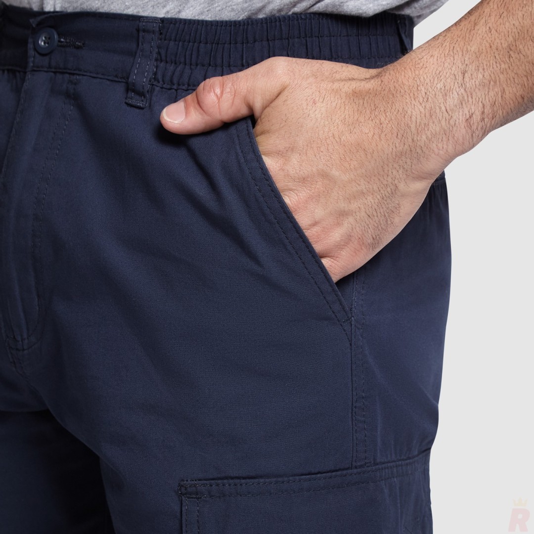 Pantalón Corto Bermuda Bolsillos Hombre 100%...