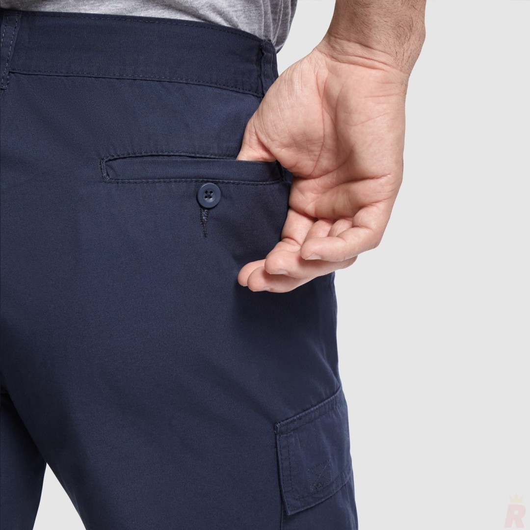 Pantalón Corto Bermuda Bolsillos Hombre 100%...
