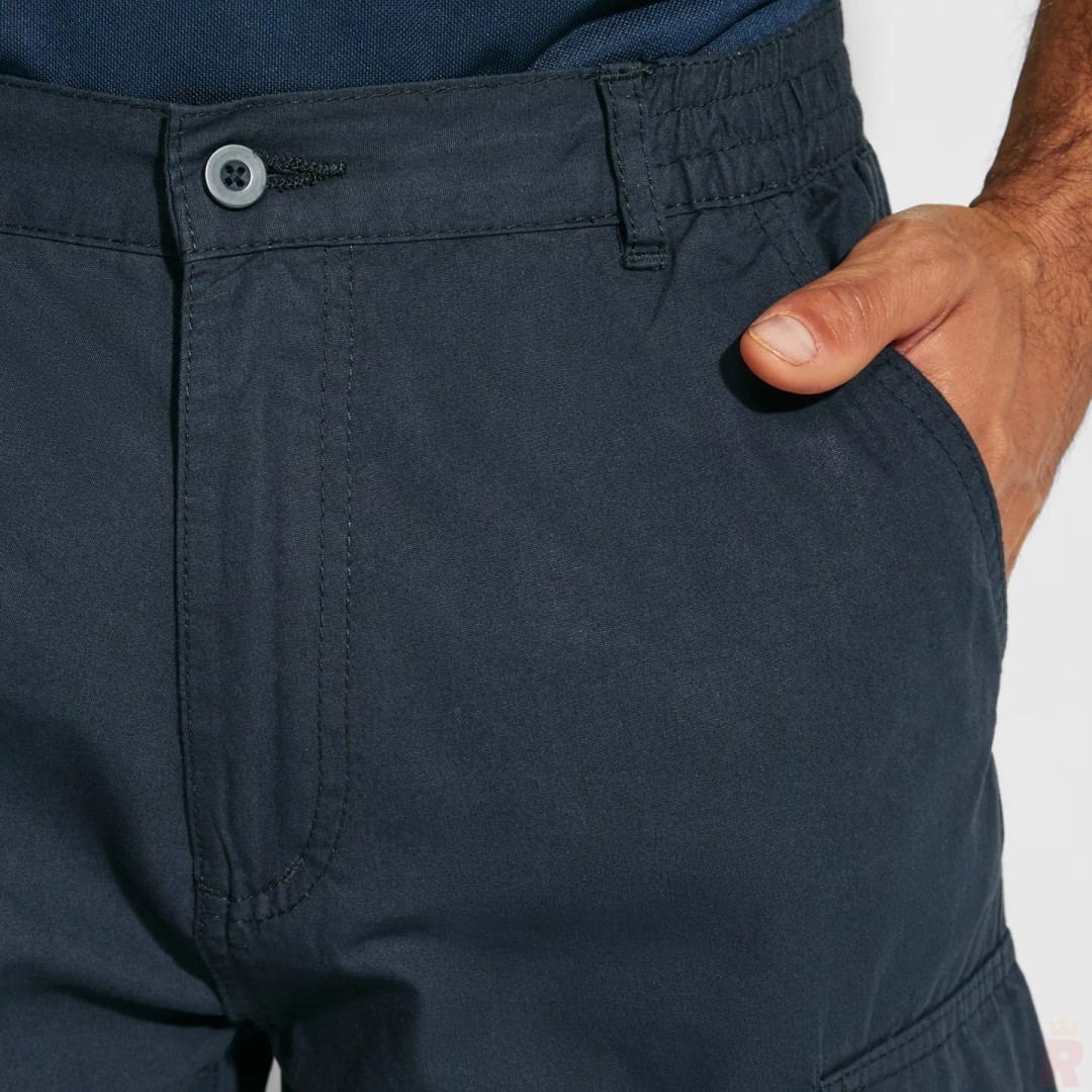 Pantalón Corto Bermuda Bolsillos Hombre 100%...