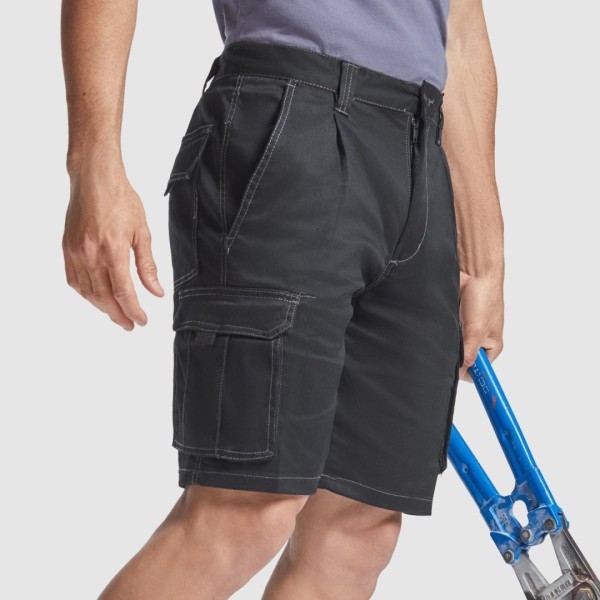 Pantalón Corto Bermuda Elástica Laboral Multibolsillos Unisex VITARA