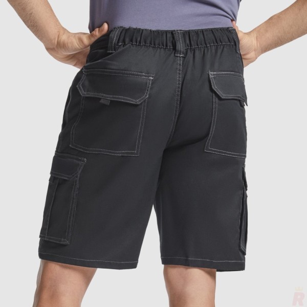 Pantalón Corto Bermuda Elástica Laboral Multibolsillos Unisex VITARA