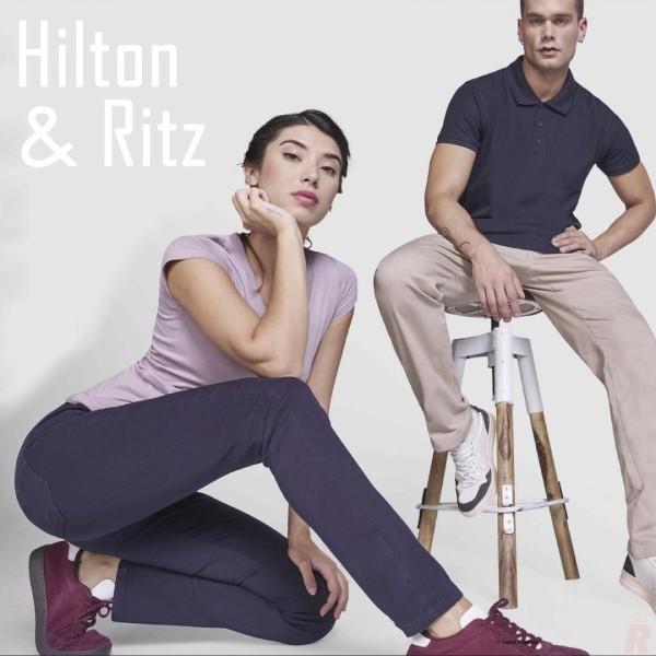 Pantalón Largo Chino Entallado Mujer Resistente Confortable HILTON