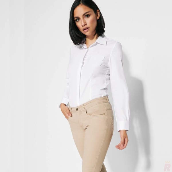 Pantalón Largo Chino Entallado Mujer Resistente Confortable HILTON