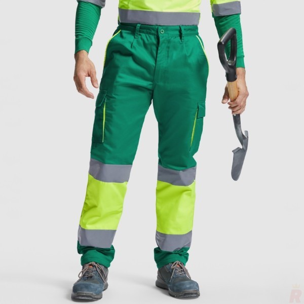 Pantalón Largo Forrado Laboral Alta Visibilidad Multibolsillos Hombre ENIX