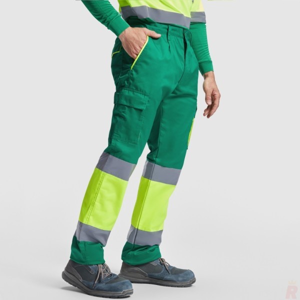 Pantalón Largo Forrado Laboral Alta Visibilidad Multibolsillos Hombre ENIX