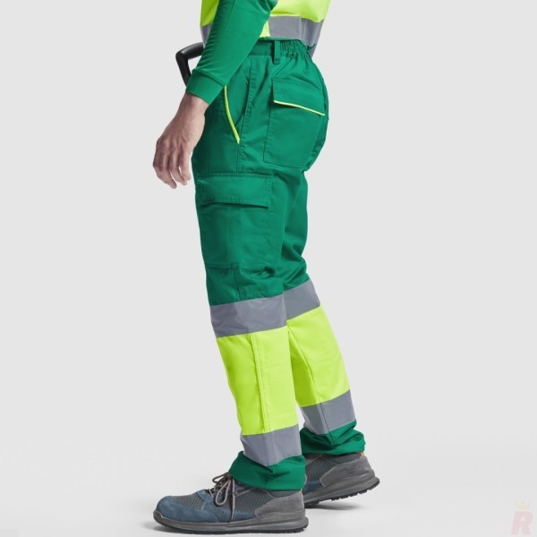 Pantalón Largo Forrado Laboral Alta Visibilidad Multibolsillos Hombre ENIX