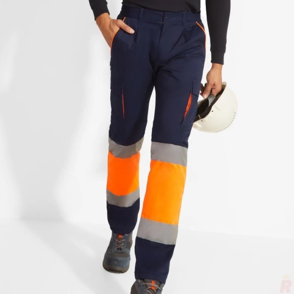 Pantalón Largo Forrado Laboral Alta Visibilidad Multibolsillos Hombre ENIX