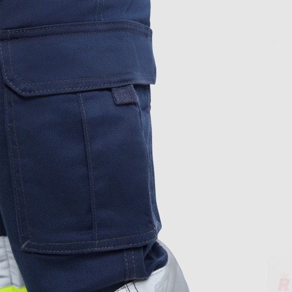 Pantalón Largo Laboral Alta Visibilidad Multibolsillos Hombre DAILY STRETCH HV