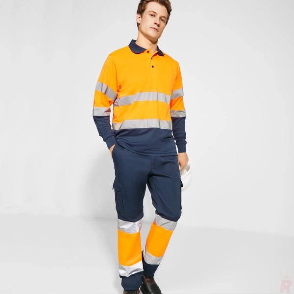 Pantalón Largo Laboral Alta Visibilidad Multibolsillos Hombre DAILY STRETCH HV
