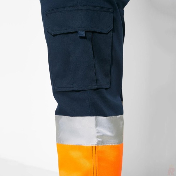 Pantalón Largo Laboral Alta Visibilidad Multibolsillos Hombre DAILY STRETCH HV