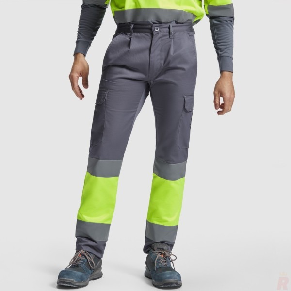 Pantalón Largo Laboral Alta Visibilidad Multibolsillos Invierno Hombre SOAN
