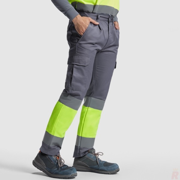 Pantalón Largo Laboral Alta Visibilidad Multibolsillos Invierno Hombre SOAN