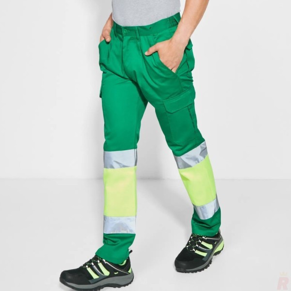 Pantalón Largo Laboral Alta Visibilidad Multibolsillos Invierno Hombre SOAN