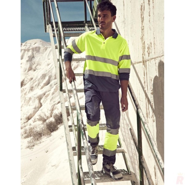 Pantalón Largo Laboral Alta Visibilidad Multibolsillos Verano Hombre NAOS