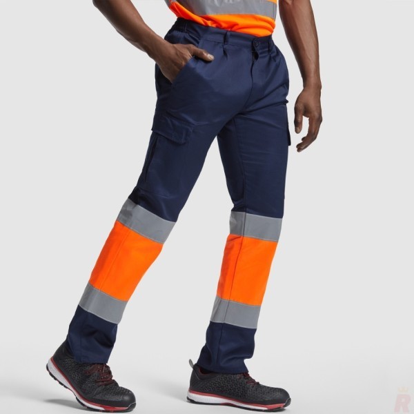 Pantalón Largo Laboral Alta Visibilidad Multibolsillos Verano Hombre NAOS