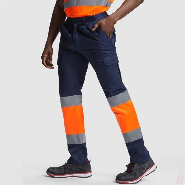 Pantalón Largo Laboral Alta Visibilidad Multibolsillos Verano Hombre NAOS