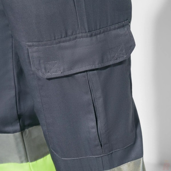 Pantalón Largo Laboral Alta Visibilidad Multibolsillos Verano Hombre NAOS