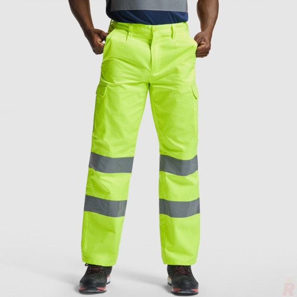 Pantalón Largo Laboral Alta Visibilidad Resistente Hombre ALFA - Ref. 9309 Roly WRK 2