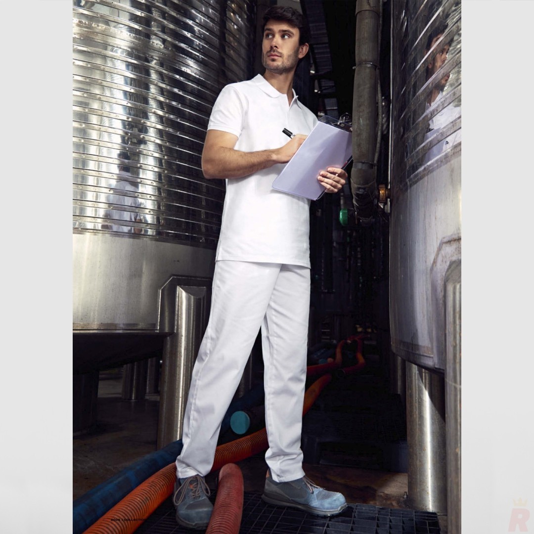 Pantalón Largo Laboral Recto Cintura Elástica...