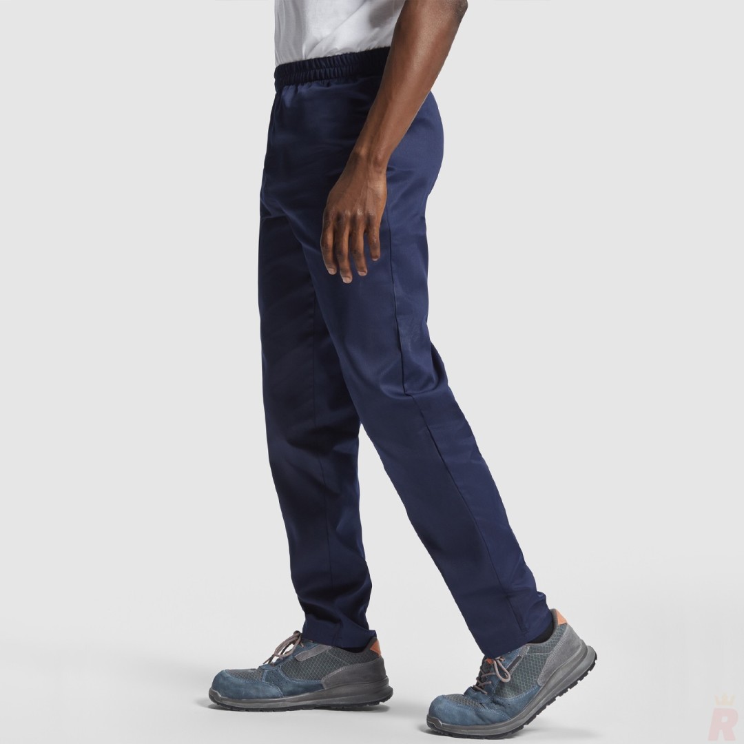 Pantalón Largo Laboral Recto Cintura Elástica...