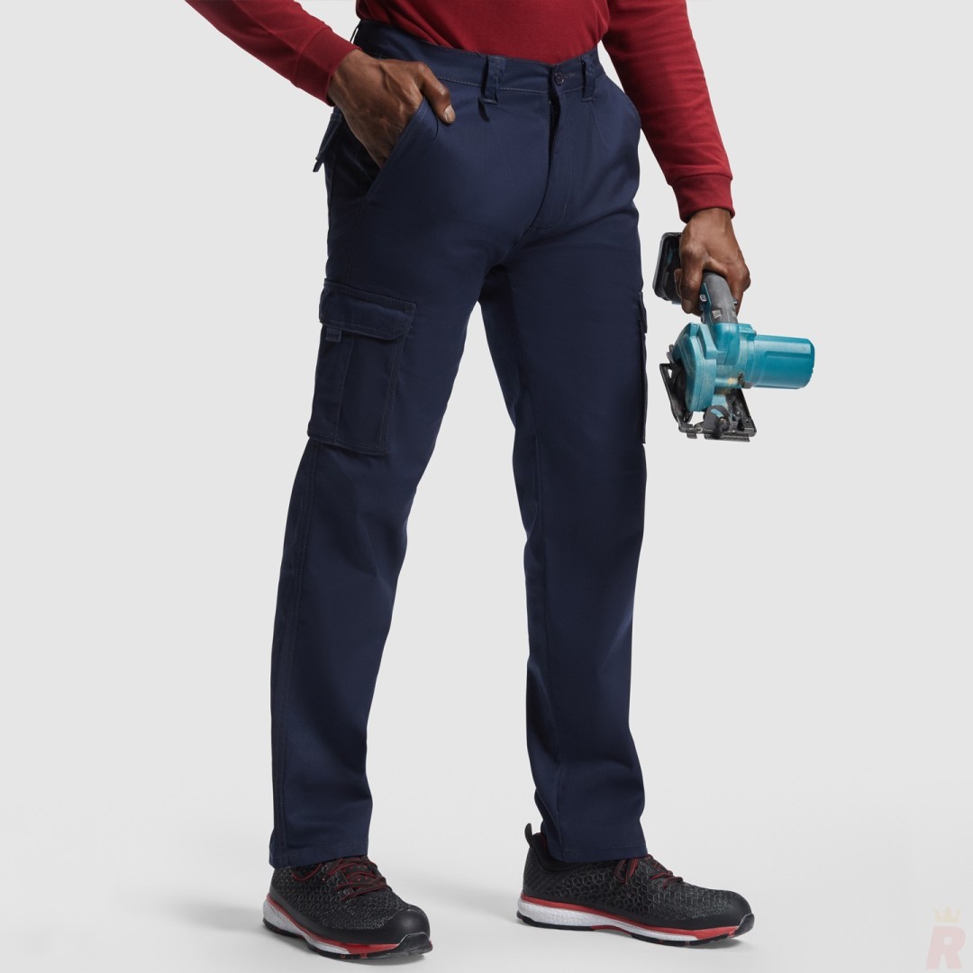 Pantalón Largo Laboral Tejido Sarga Hombre...