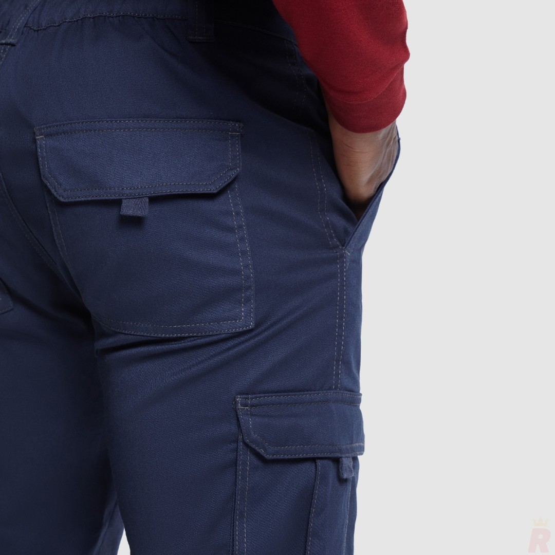 Pantalón Largo Laboral Tejido Sarga Hombre...