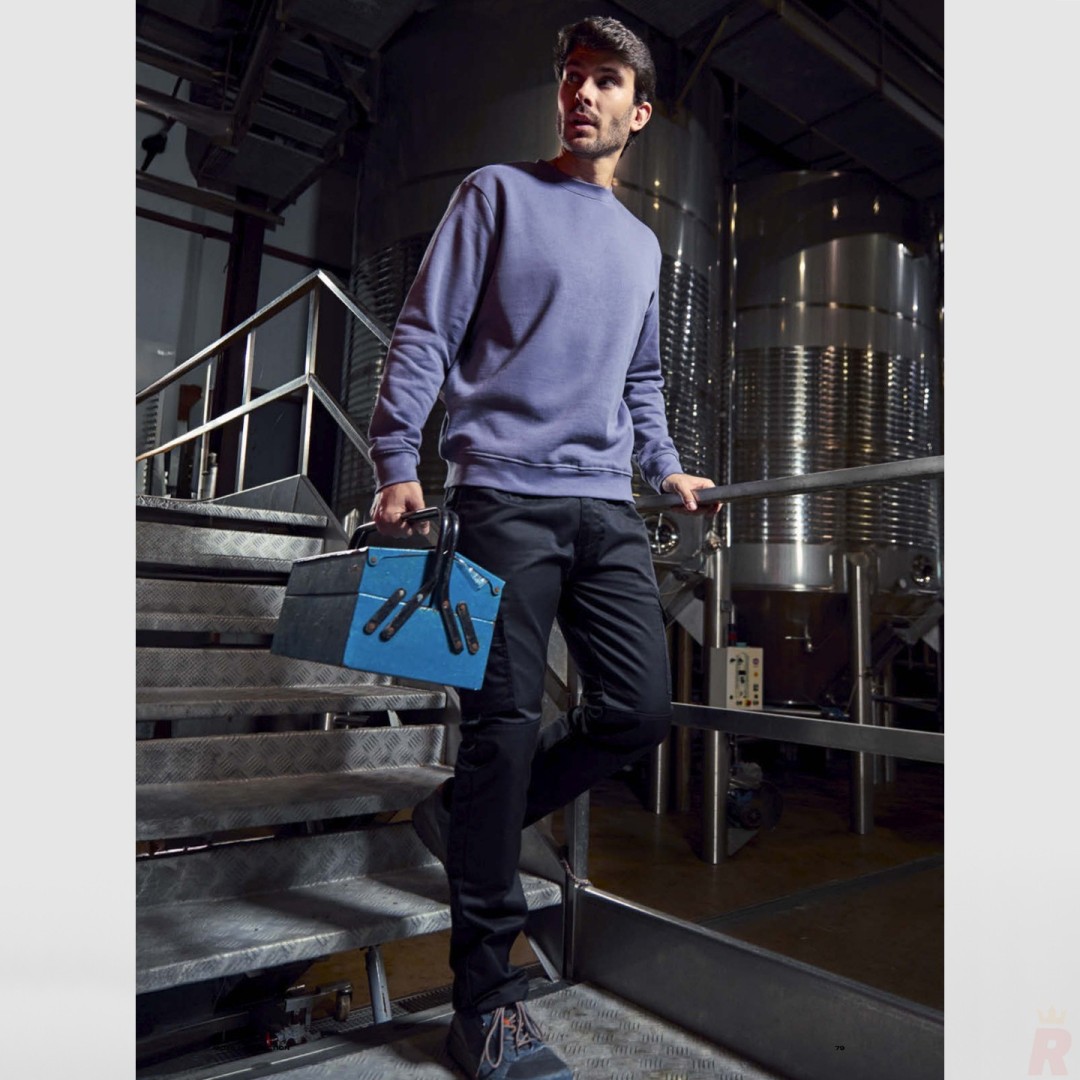 Pantalón Largo Recto Laboral Sin Pinzas Hombre...