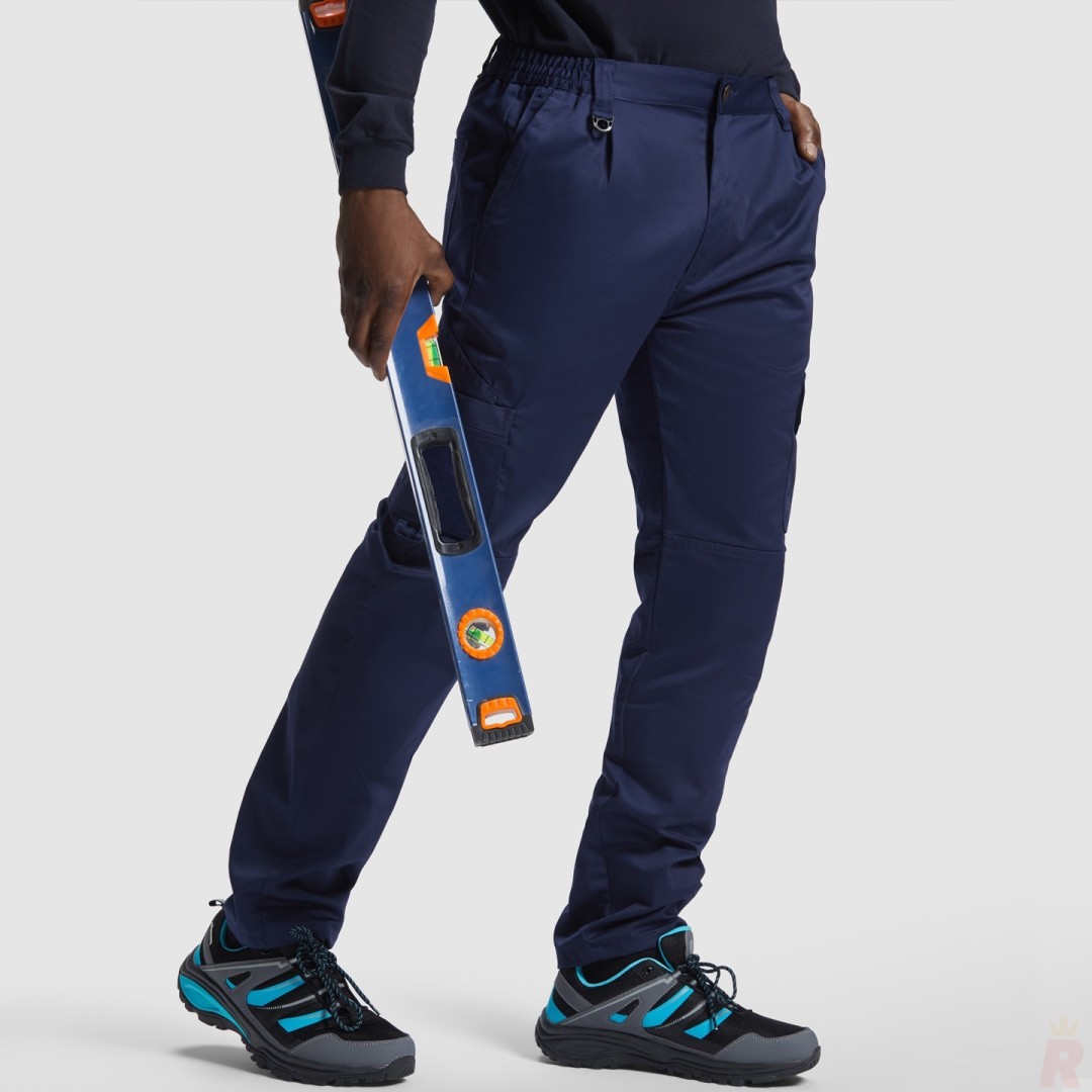 Pantalón Largo Recto Laboral Sin Pinzas Hombre...