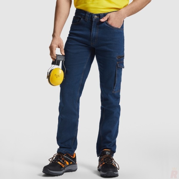 Pantalón Vaquero Largo Multibolsillos Unisex RAPTOR