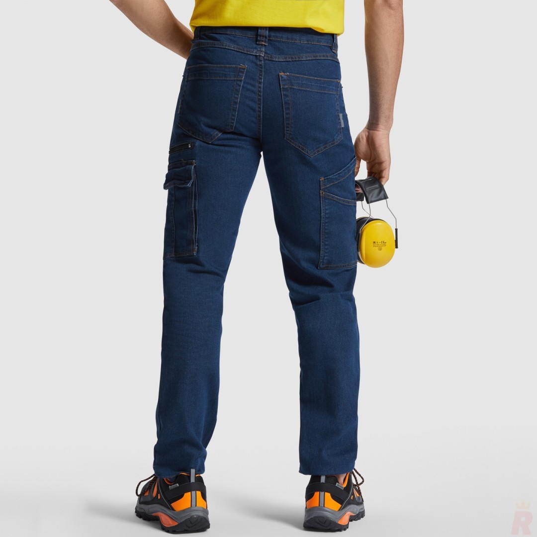 Pantalón Vaquero Largo Multibolsillos Unisex...