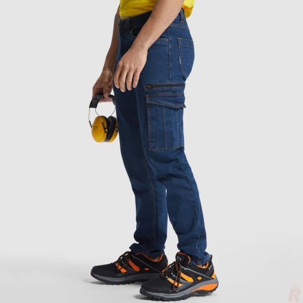 Pantalón Vaquero Largo Multibolsillos Unisex RAPTOR