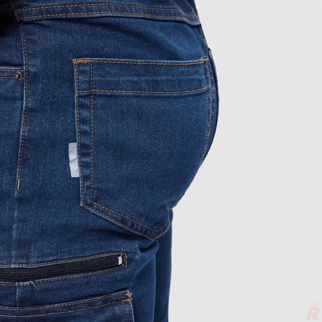 Pantalón Vaquero Largo Multibolsillos Unisex...