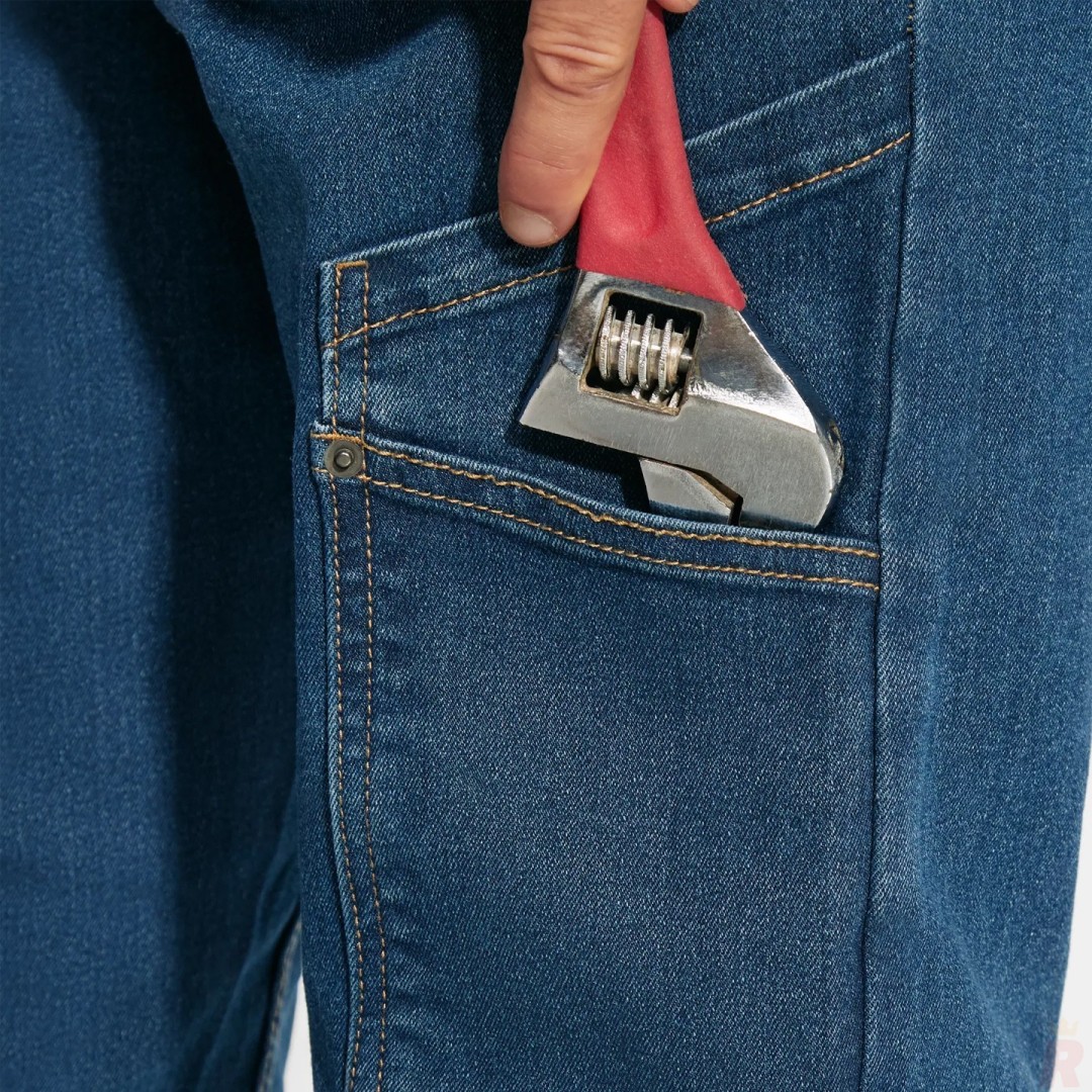 Pantalón Vaquero Largo Multibolsillos Unisex...