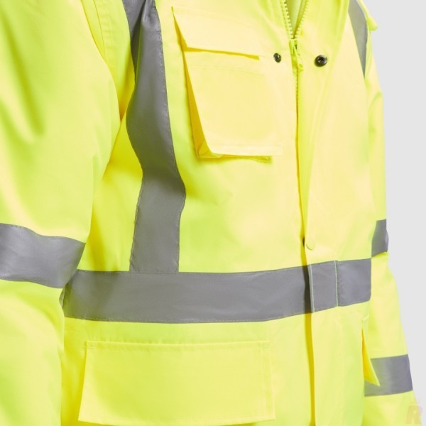 Parka Acolchada Alta Visibilidad Combinada Hombre MERAK