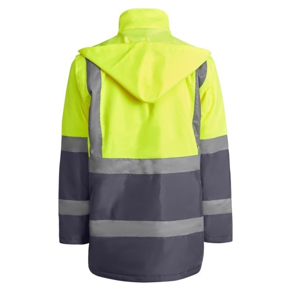 Parka Acolchada Alta Visibilidad Combinada Hombre MERAK