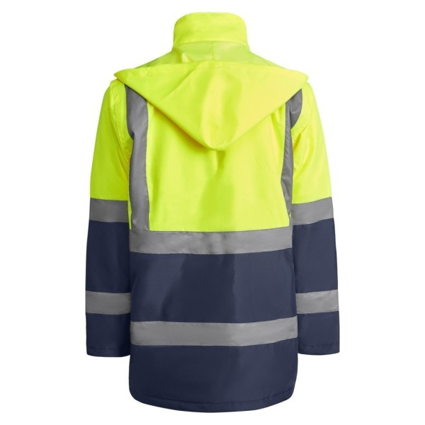 Parka Acolchada Alta Visibilidad Combinada Hombre MERAK