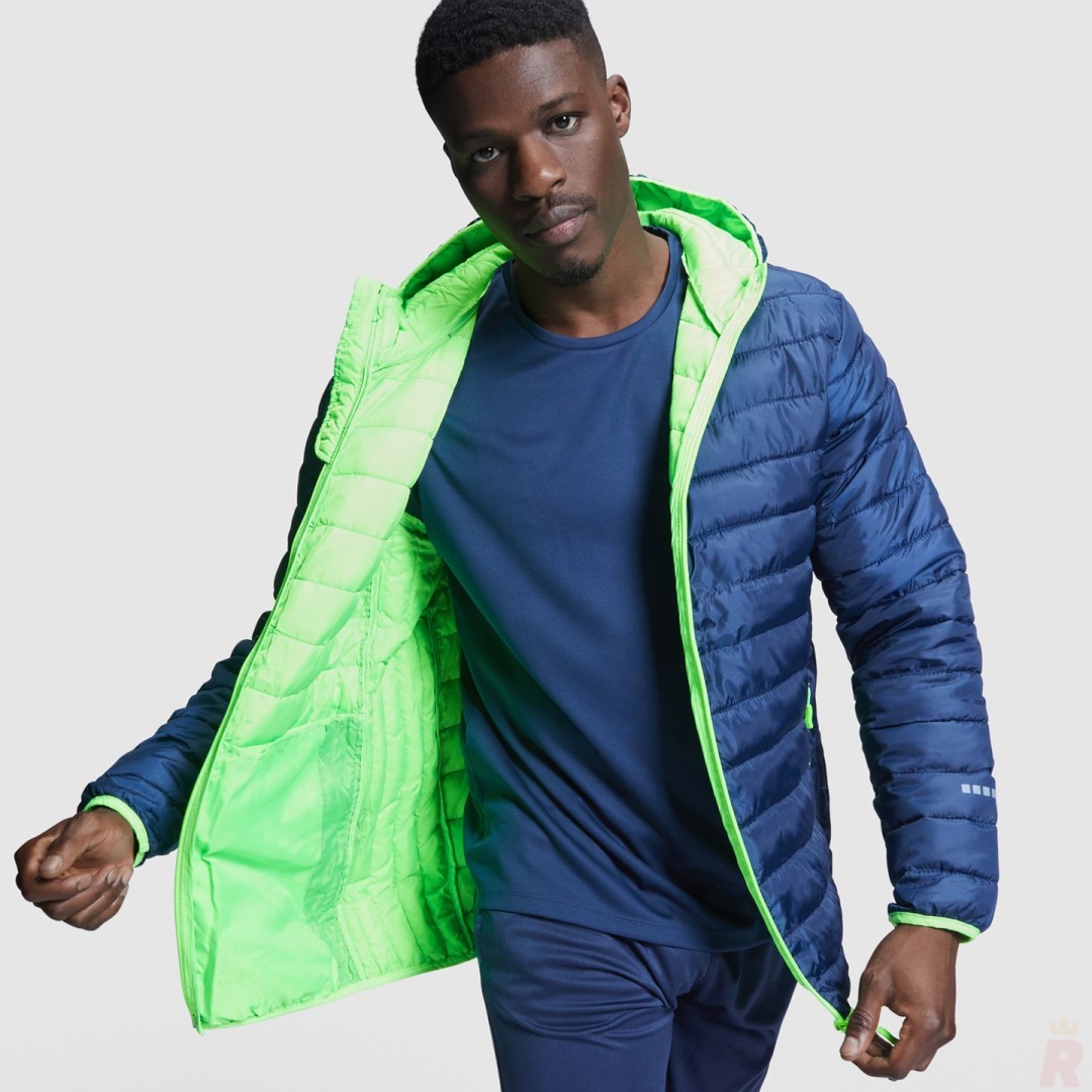 Parka Deportiva Acolchada Reflectante Capucha...