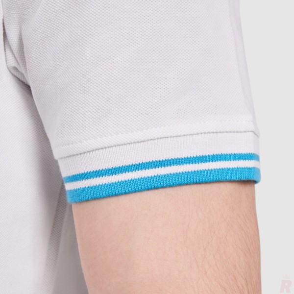 Polo Combinado Bicolor Hombre 100% Algodón Peinado MONTREAL