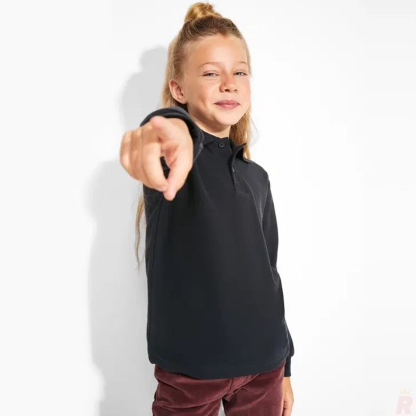 Polo Infantil Manga Larga 100% Algodón Piqué ESTRELLA L/S