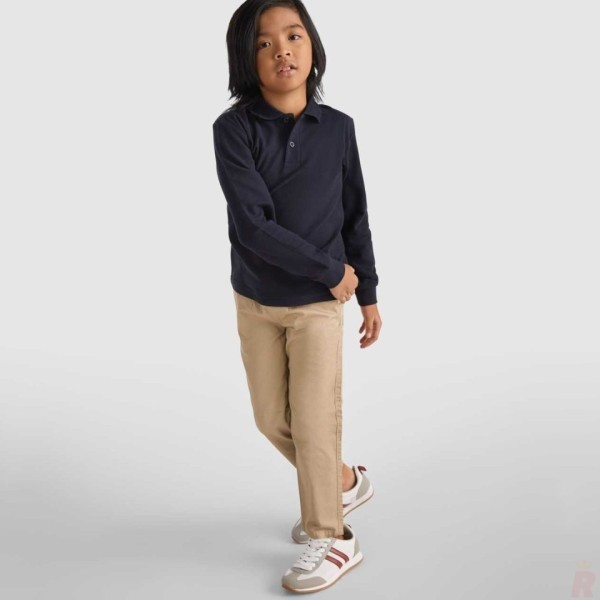 Polo Infantil Manga Larga 100% Algodón Piqué ESTRELLA L/S