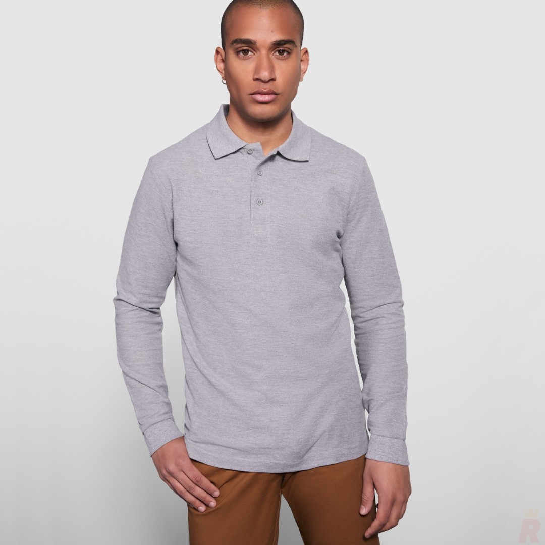 Polo Infantil Manga Larga 100% Algodón Piqué...