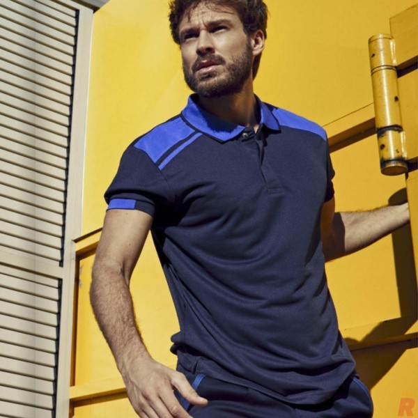 Polo Laboral Técnico Combinado Antibacterial Unisex SAMURAI