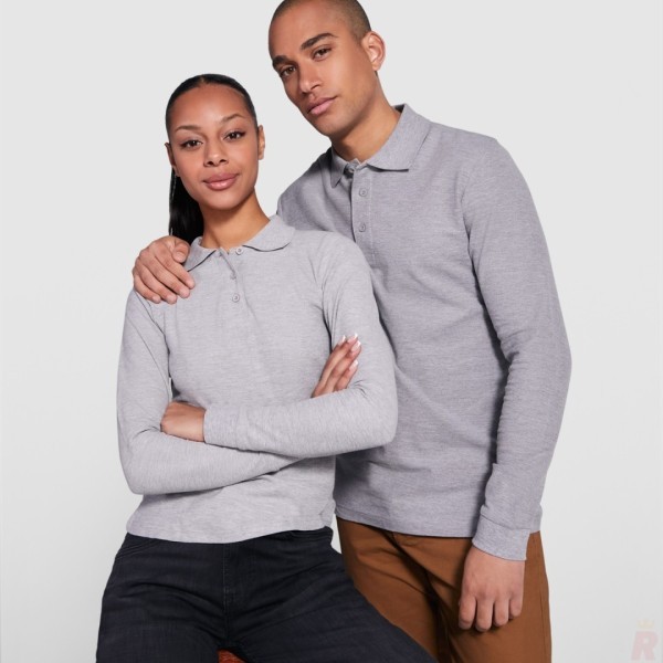 Polo Mujer Entallado Manga Larga 100% Algodón Piqué ESTRELLA WOMAN L/S