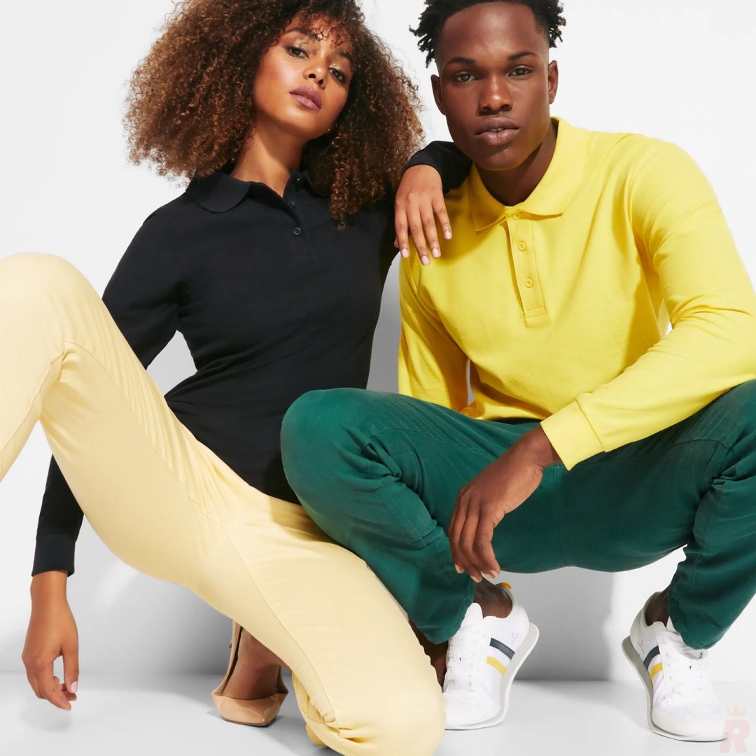 Polo Mujer Entallado Manga Larga 100% Algodón...