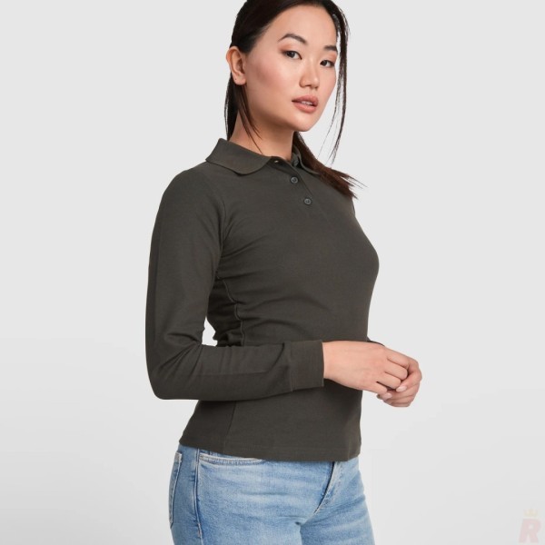 Polo Mujer Entallado Manga Larga 100% Algodón Piqué ESTRELLA WOMAN L/S